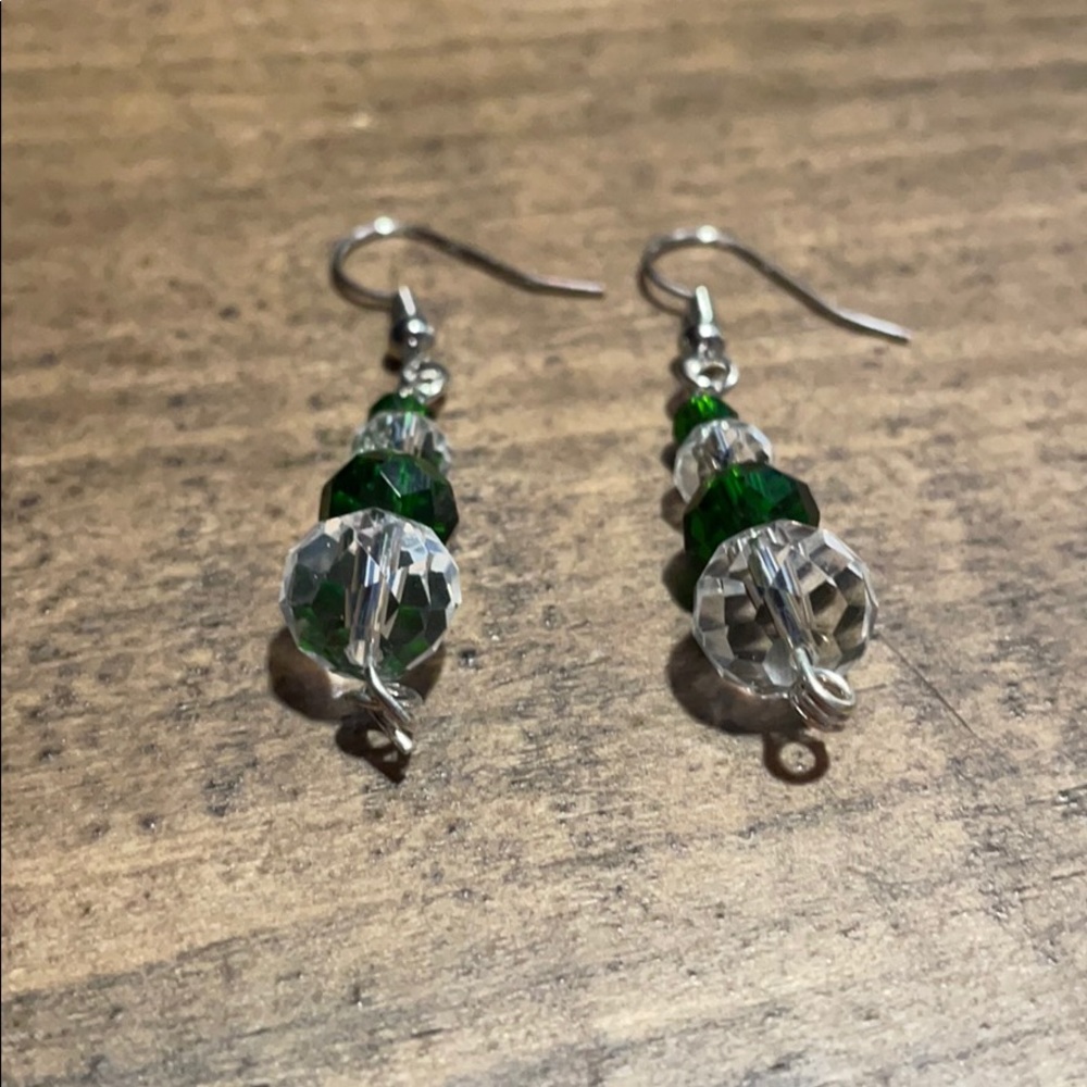 Homemade Earrings (Christmas Tree design 3)